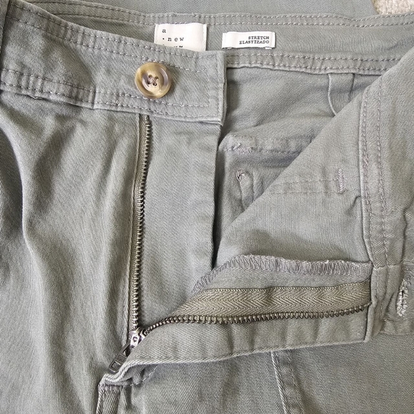 Women's High-Rise Utility Ankle Pants - A New Day Green Size 8 - Picture 7 of 7